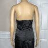 White House Black Market Black Satin Dress 4 Suit 00 Strapless Tiered Cropped