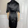 White House Black Market Black Satin Dress 4 Suit 00 Strapless Tiered Cropped