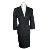 Jones New York Acetate Nylon Stretch Skirt Suit Size 8 Black Floral 3/4 Sleeves