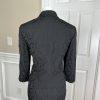 Jones New York Acetate Nylon Stretch Skirt Suit Size 8 Black Floral 3/4 Sleeves
