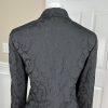 Jones New York Acetate Nylon Stretch Skirt Suit Size 8 Black Floral 3/4 Sleeves