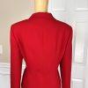 KASPER ASL 2PC Red Polyester Rayon Lined Notch Collar Skirt Suit Size 10P