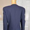 New SUITSME 2PC Navy Blue Polyester Acetate Lined Collarless Skirt Suit Size 12P