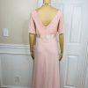 Ever Pretty Chiffon Gown Size 16 Pink V Neck Flutter Sleeve Empire Waist Stretch