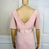 Ever Pretty Chiffon Gown Size 16 Pink V Neck Flutter Sleeve Empire Waist Stretch