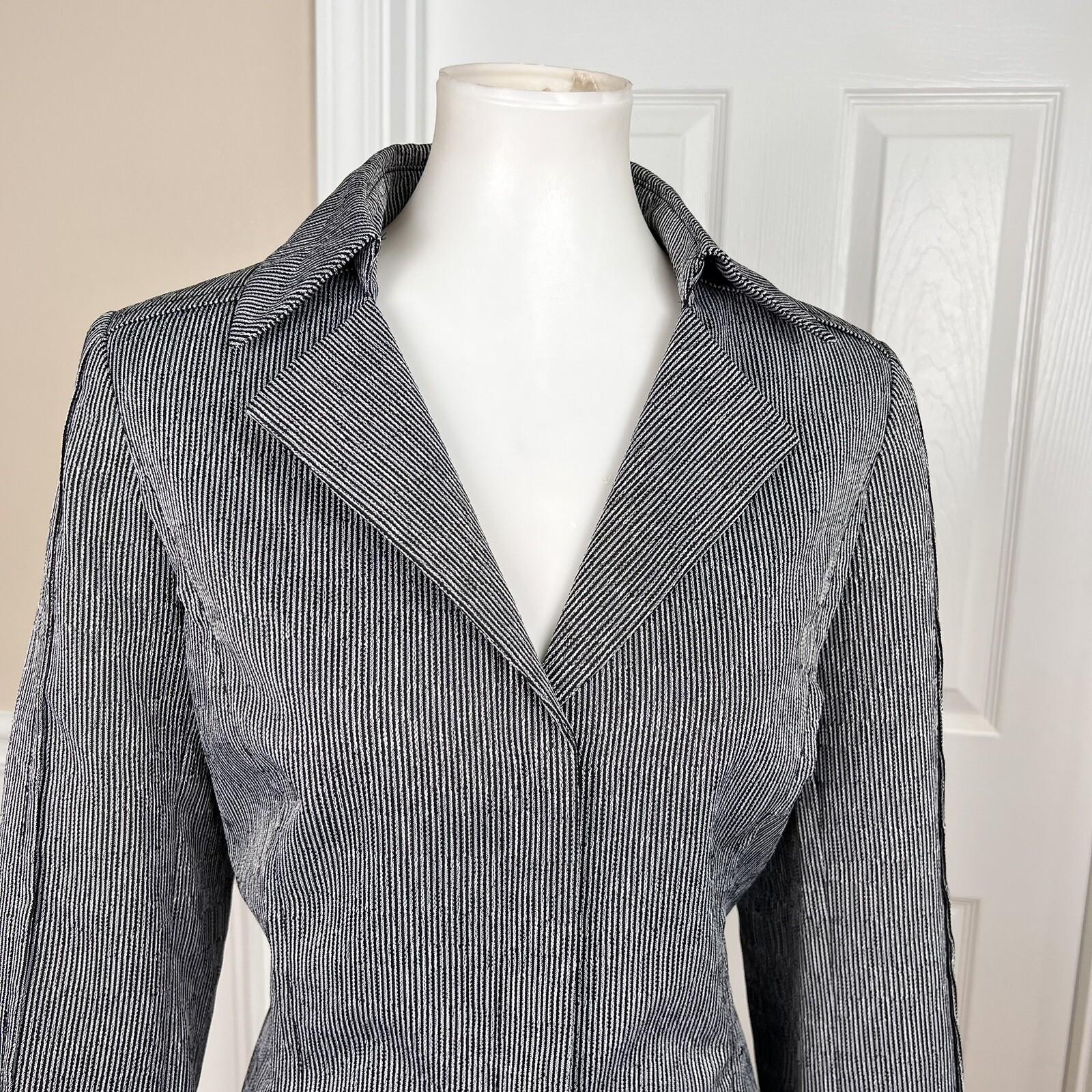 John Meyer Polyester Pant Suit Size 8 Black White Single Breasted Lined 2PC