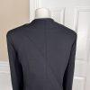 TAHARI ASL Women Black Polyester Stretch Lined Collarless Blazer Size 14