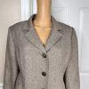 Le Suit Polyester Skirt Suit Size 10 Gray 2 Piece Notch Collar Career Set