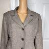 Le Suit Polyester Skirt Suit Size 10 Gray 2 Piece Notch Collar Career Set