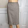 Le Suit Polyester Skirt Suit Size 10 Gray 2 Piece Notch Collar Career Set