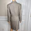 Le Suit Polyester Skirt Suit Size 10 Gray 2 Piece Notch Collar Career Set