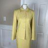 10-1106.jpg KASPER Women 2PC Gold Polyester Lined Single Breasted Skirt Suit Size 6
