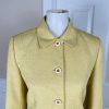 10-1107.jpg KASPER Women 2PC Gold Polyester Lined Single Breasted Skirt Suit Size 6