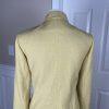10-1110.jpg KASPER Women 2PC Gold Polyester Lined Single Breasted Skirt Suit Size 6