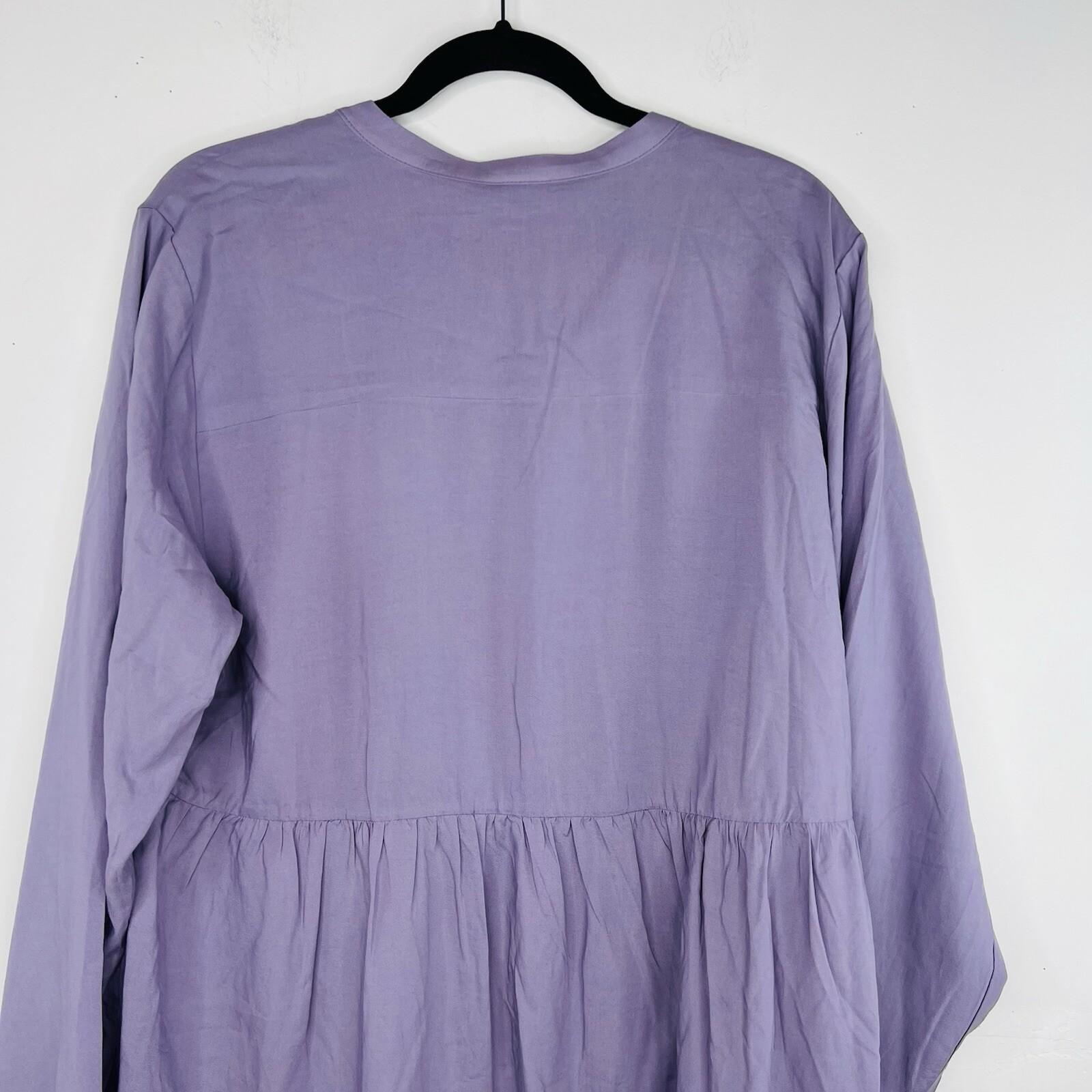 Torrid Emma Tunic Size 1X Babydoll Silhouette Challis Tunic Dusk Split Neckline
