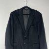 Pronto Uomo Men 100% Cashmere Sport Coat Blazer Size 46R Black 2 Button
