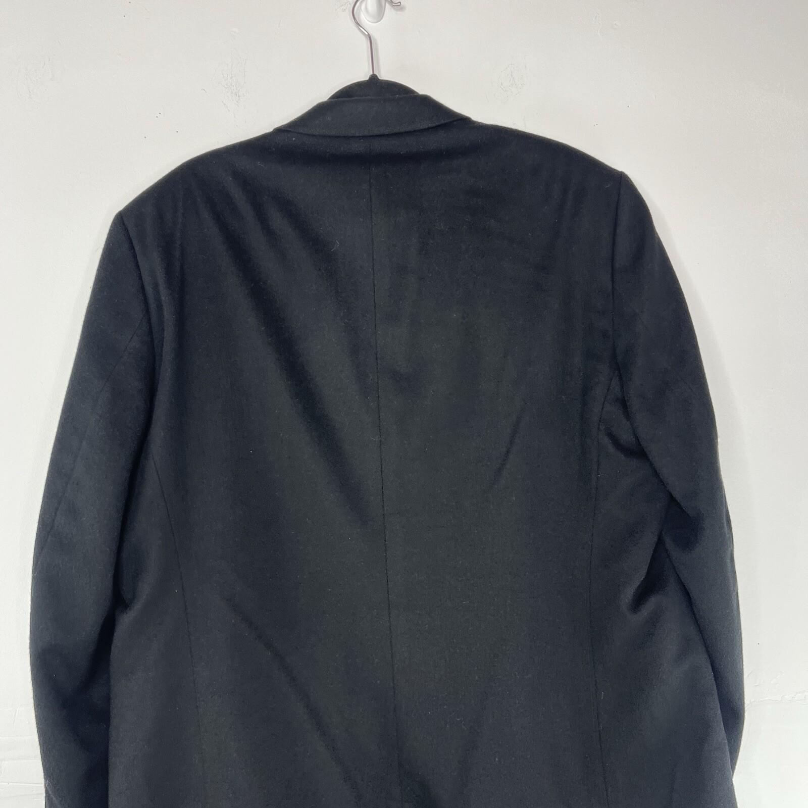 Pronto Uomo Men 100% Cashmere Sport Coat Blazer Size 46R Black 2 Button
