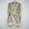 Zara Roxine Shirt Style Dress L Paisley High Low Hem Long Sleeves Belted Silky