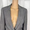 10-1145.jpg Jones New York Polyester Rayon Spandex Pant Suit Size 8 Gray Lined Career 2PC