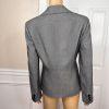 10-1146.jpg Jones New York Polyester Rayon Spandex Pant Suit Size 8 Gray Lined Career 2PC
