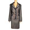 Jones Studio Polyester Metallic Skirt 12 Suit 14 Mismatch Light Brown 2 Piece
