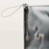 New LULULEMON Goody Bag Large Oversized Wristlet Clutch Shiny Silver