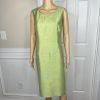 Kasper Women Polyester Dress Suit 14 Green Lined Open Front 3/4 Sleeves 2PC