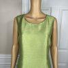 Kasper Women Polyester Dress Suit 14 Green Lined Open Front 3/4 Sleeves 2PC