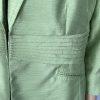 Kasper Women Polyester Dress Suit 14 Green Lined Open Front 3/4 Sleeves 2PC