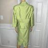 Kasper Women Polyester Dress Suit 14 Green Lined Open Front 3/4 Sleeves 2PC