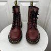 Dr Martens Air Wair 1460 Leather Boots 6M Cherry Red Combat Work 8 Eye Lace Up