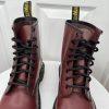Dr Martens Air Wair 1460 Leather Boots 6M Cherry Red Combat Work 8 Eye Lace Up