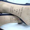 Kate Spade Izzie Satin Shoes Size 9.5B Navy Blue Buckle At Ankle With Bow Pump