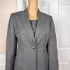 KASPER Women Polyester Dress Size 6P Suit Size 8P Gray Notch Collar Lined 2PC