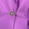 GMI Polyester Skirt Suit Top 16 Purple Ruffle Shawl Collar 3PC Bell Sleeves