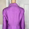 GMI Polyester Skirt Suit Top 16 Purple Ruffle Shawl Collar 3PC Bell Sleeves