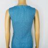10-1237.jpg St John Santana Knit Metallic Dress Size 2 Turquoise Shimmer Luxury Sleeveless