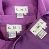 GMI Polyester Skirt Suit Top 16 Purple Ruffle Shawl Collar 3PC Bell Sleeves