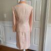 LARRY LEVINE Women 2PC Light Orange Polyester Lined Skirt Suit Size 14P