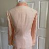LARRY LEVINE Women 2PC Light Orange Polyester Lined Skirt Suit Size 14P