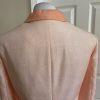 LARRY LEVINE Women 2PC Light Orange Polyester Lined Skirt Suit Size 14P