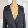 SAKS FIFTH AVENUE Black Tweed Open Front Zip Pockets Blazer Size XL
