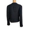 SAKS FIFTH AVENUE Black Tweed Open Front Zip Pockets Blazer Size XL