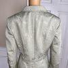 JONES NEW YORK 2PC Olive Green Floral Polyester Lined Flare Skirt Suit Size 10