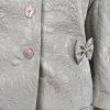 JONES NEW YORK 2PC Olive Green Floral Polyester Lined Flare Skirt Suit Size 10