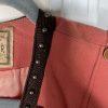Double D Vtg Ranch Studded Bolero Size M Coral Open Crop Vest Short Sleeve