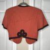 Double D Vtg Ranch Studded Bolero Size M Coral Open Crop Vest Short Sleeve