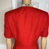 10-1324.jpg EMILY Polyester Skirt Suit Size 10 Red Short Sleeves Pockets Square collar 2PC