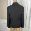 JONES WEAR Polyester Pant Suit Size 18 Black Striped Peak Collar Lined 2PC