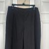 Suit Studio Polyester Pant Suit Size 14P Black Ruffle Shawl Collar Lined 2PC New